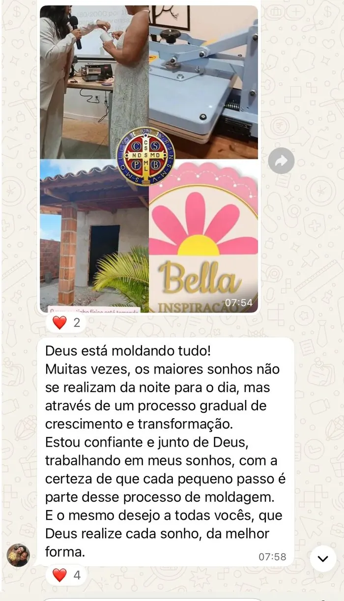 Depoimento no grupo Elas Sublimam 2025